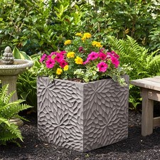 Cement Planter Plant Flower Pot Garden Balcony Box Indoor Outdoor Trough Tub