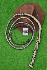 Professional Cowhide Leather Bullwhip 8 FT Handmade whip Equestrian bull whip