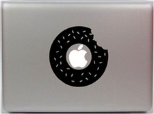 Yummy Delicious Sprinkled Donuts Apple Macbook Removable Vinyl Sticker Decal