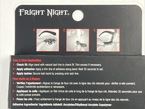 3D Fantasy Faux Mink Lashes 1 Pair Lashes Adhesive M11 Fright Night by Ardell - Picture 5 of 6