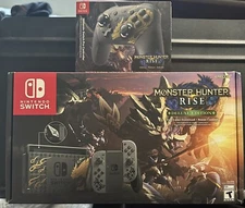 Nintendo Switch Monster Hunter Rise DE +PRO CONTROLLER BUNDLE Both Brand New