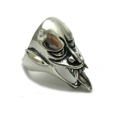 Genuine Sterling Silver Biker's Ring Solid 925 Devil Skull