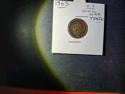 Coin USA  Civil war Token 1863 Army +Navy Rare.
