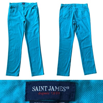 Saint James Cotton Elastane Blend Jeans Women s size US 14 in Blue
