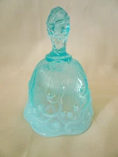 Fenton Glass Bell LILY OF VALLEY Blue Opalescent