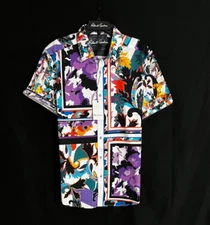 Robert Graham DUVAIL  Abstract $238 2XL Classic Short Sleeve Shirt NWT XXL