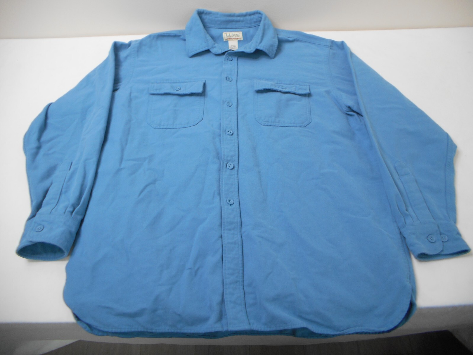 Men's XL Blue Heavyweight Flannel Chamois Overshirt by LL Bean