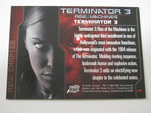 Terminator 3 Rise of the Machines Complete 72 Card Trading Card Set Comic Images - Picture 3 of 3