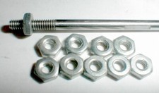 10 Nuts for all 1/8 Inch Slot Car Axles with 5:40 thread Regular Vintage Used