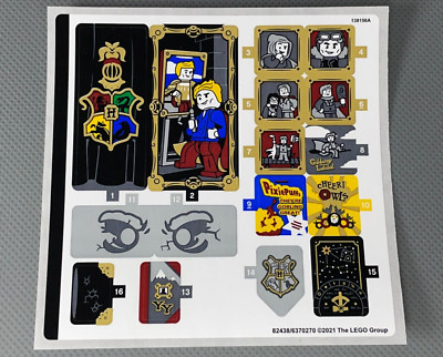 Sticker Sheet for LEGO Set 76389 Harry Potter Hogwarts Chamber of Secrets (2021)