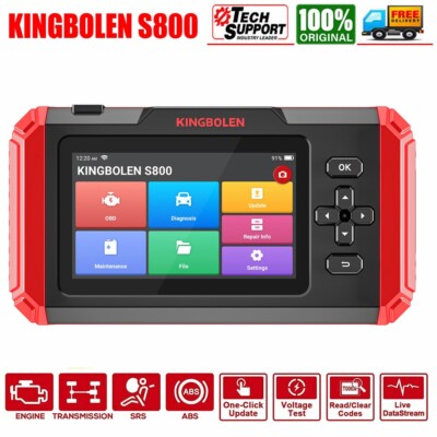 2026 KINGBOLEN S800 OBD2 Scanner Engine ABS TPMS SRS SAS EPB Car Diagnostic Tool