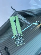 1965 Pontiac Motor Trend Car of the Year Window Sticker / Decal Inside Mount