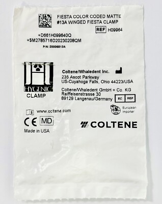 Coltene Whaledent Fiesta #13A Pink Winged Dam Clamp - Hygenic Color Coded Dental Clamp-1151709