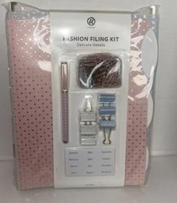U Brands Pink Fashion Filing Kit Gold Home Office &