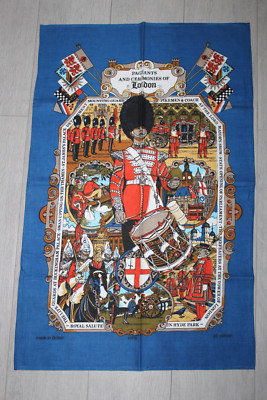 LONDON Vintage Geschirrtuch Baumwolle Geschirrtuch Urlaub Souvenir Beefeater Royal Guard