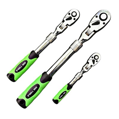 3-teiliges flexibles ausziehbares Ratschen-Set 1/4'', 3/8'' & 1/2'' Antriebe