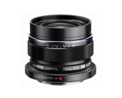 OLYMPUS M.Zuiko Digital ED 12mm F2.0 Lens / BLACK Micro Four 