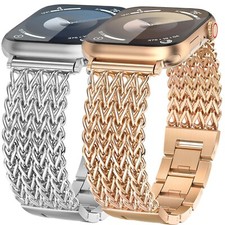 Metal Band Bracelet for Apple Watch 38/40/41/42/44/45/46/49mm Chain Design