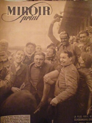 SPIEGEL Sprint Jahr 1947 Paris-Roubaix Georges CLAES, Roger Queugnet, PAU Auto   