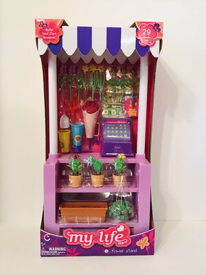 My Life as Flower Stand Playset 29 Piece Set for 18'' Dolls NEW 