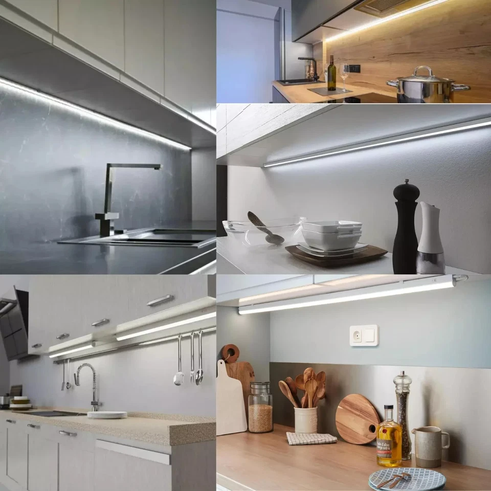 BARRA LED SOTTOPENSILE CUCINA 220V CON INTERRUTTORE RACCORDABILE 60 90 120 150CM - Immagine 2 di 4