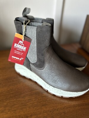 Kodiak Womens Takla Chelsea Boots sz 8 Brown Leather /Suede Comfort Insole NWT