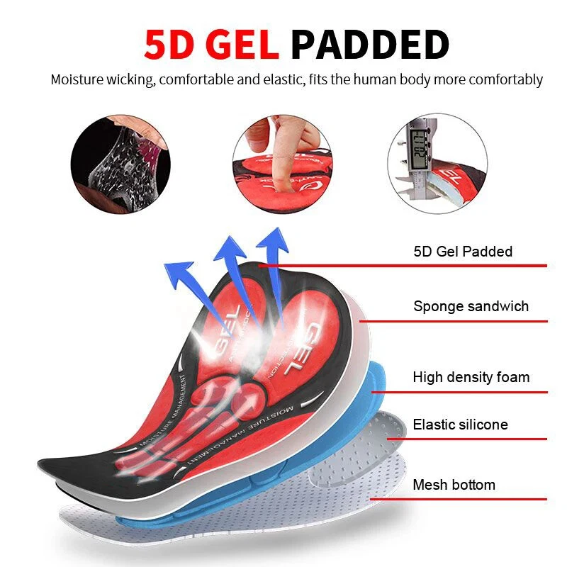 Sports Cycling Pants Thermal Road Bike Uniform Fleece Jersey Mtb Suit Sportswear - Image 4 of 4