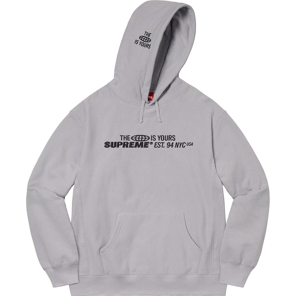 New Supreme World Is Yours Hooded Sweatshirt Gray XL SS21