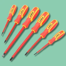 6pc 1000V Insulated Screwdriver Set Magnetic Tips Electrician Slotted Phillips
