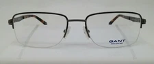 GANT G Parker SGUN Gunmetal Rectangle Semi Rimless Eyeglasses Frame 54-18-140