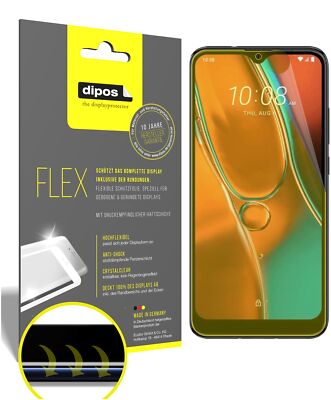 3x HTC Wildfire E2 Schutzfolie Folie, 100% Displayabdeckung, dipos Flex