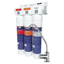 Pure H2O 3 Stage UF Ultra Water Filtration System Under Sink Auto Shut Off Valve