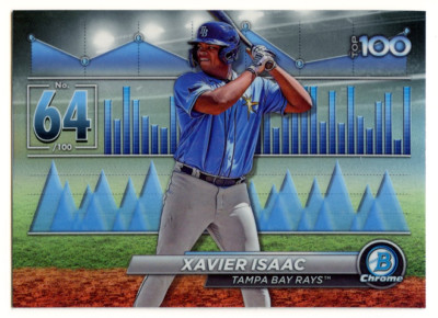 2024 Bowman Scouts Top 100 #BTP-64 Xavier Isaac Tampa Bay Rays Refractor