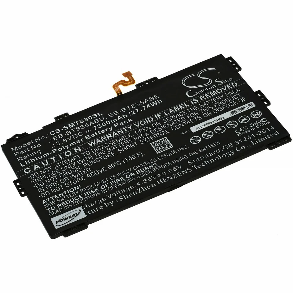 Batteria per Tablet Samsung Galaxy Tab S4 10.5 TD-LTE (2018) 3,8V 7300mAh/27,7Wh Li-