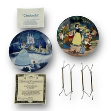 Disney Cinderella & Snow White Treasured Moments Collector Plates