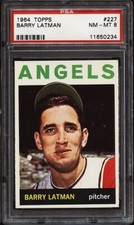 1964 Barry Latman Topps #227 Trading Card PSA NM-MT 8