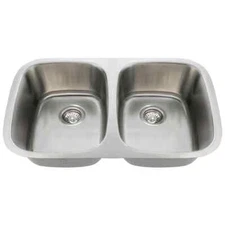 MR Direct Undermount 29.25''x18.5'' Stainless Double Equal Bowl Kitchen Sink