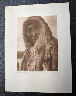 1928 Original Photogravure | Hopper Bay Man | Edward Curtis 5 1/2 x 7 1/2
