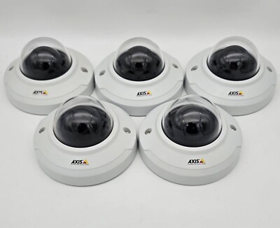 (LOT OF 5) Axis M3045-V Network HDTV 1080P IP Mini Dome Security Camera's Tested