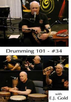 Drumming 101 With E.J. Gold #34 w/ Drum Pattern 1 Hour Loop CD DVD VIDEO MOVIE 