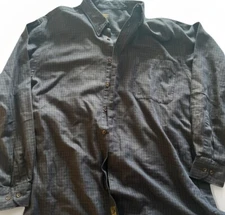 Scott Barber Brown Square Pattern Button Down Shirt Mens Large