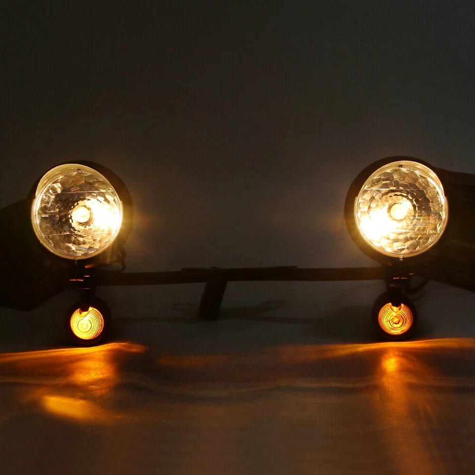 Driving Passing Fog W Turn Signal Lights Bar For Yamaha V Star 650 950 1100 1300 - Image 4 of 4