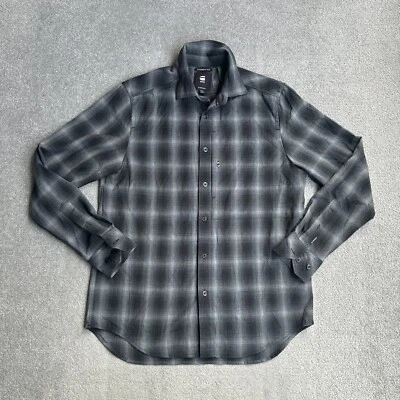 G-STAR Herren Wolle Hemd Shirt Gr. M Regular Logo Kariert Checked 0916 Grau - Bild 1 von 4
