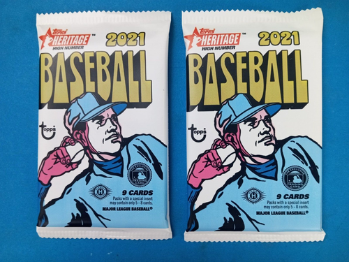 2021 Topps Heritage Baseball Factory Sealed 2- Packs From High Numbers