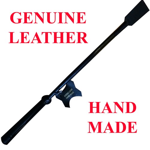 Neu Reitstock Crops Peitsche HANDGEFERTIGT Leder Reiter geflochten Sprung schwarz - Bild 2 von 32