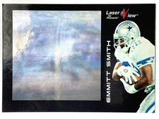 HOF'er EMMITT SMITH Dallas Cowboys 1996 Pinnacle Laser View HOLOGRAM Card #4