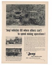 1957 Jeep Ad Universal Fc-150 Pictured In Mining Operations Drilling - Pto