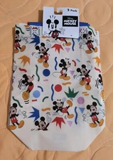 Disney Mickey Mouse 2 Pack Mini Reusable White Gift Bags with Handles NEW!