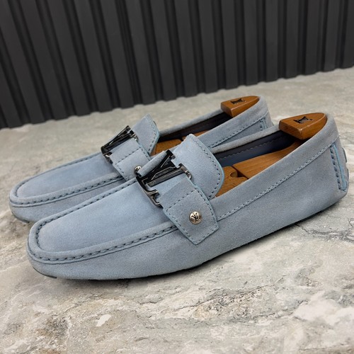 Louis Vuitton Monte Carlo Mocassino Guida Blu Cielo Scamosciato 7 LV o 8 US o 41 EUR - Foto 4 di 12