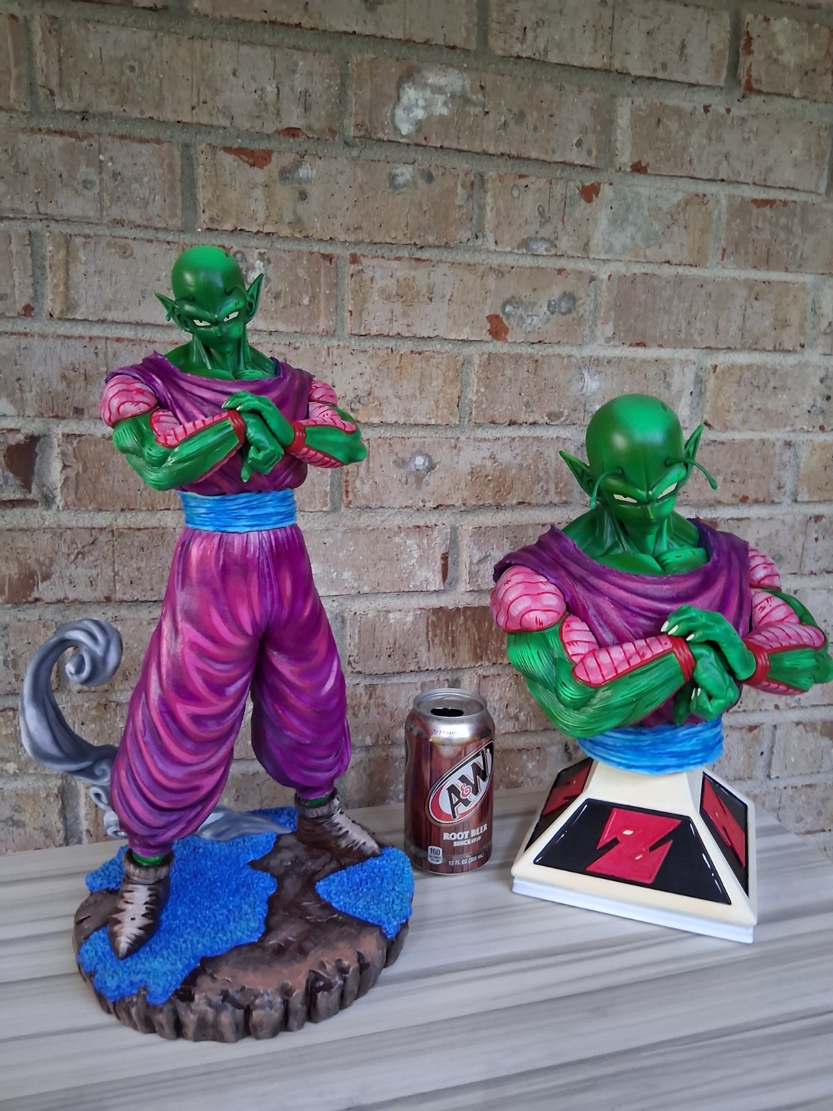 GRANDE Anime PICCOLO DBZ Dragonball Z Pintado a Mano Personalizado 13.5 pulgadas y 17.5 pulgadas de Alto